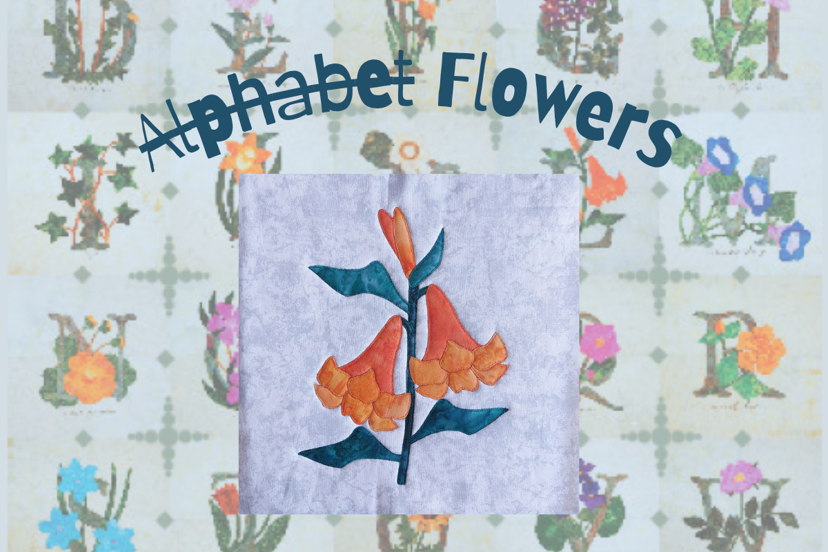 Applique flowers without the alphabet letters