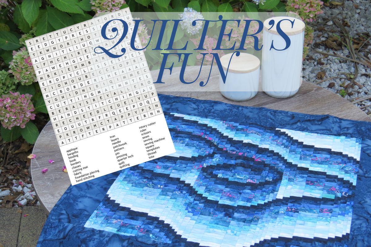 a quilter's word search - find the hidden message