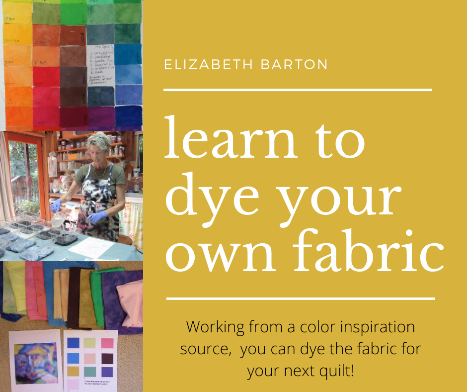 Learn how to dye your own fabric for your quilts