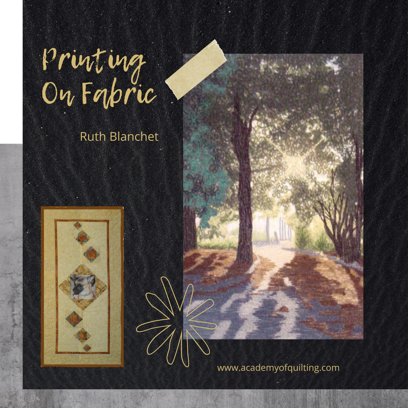 Learn how to transfer photographs to fabric, then make one of four projects in Ruth's online workshop